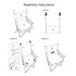 Assembly instructions for a wooden director's chair, featuring labelled parts A, B, C, D, and E.