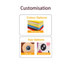 Colour swatches showing various options for customisation of plush toys, including glitter and embroidery eye choices.