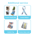A collection of custom packaging options including display boxes, ribbons, tags, and sewn labels in various colours.