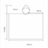 A diagram of a reusable adult PEVA rain poncho, featuring dimensions and a hooded design.