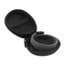 A black carrying case containing a green and black charging cable with textured detailing. The case has a zip closure.