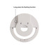A white ring selfie light with a circular design and a small keyhole. It features a flashing function.