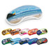 Full Colour Eye Masks in various designs, featuring bright colours and a logo, displayed in a row.