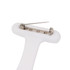 A white silicone nurse watch with a silver pin and backing, featuring a simple, functional design.