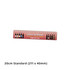 A flat plastic ruler in pink with measurement markings and a branding logo. Measures 20cm in length.