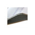 A close-up of a round black mat with a textured edge, showcasing its thickness and material.