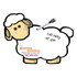A sheep-shaped magnetic whiteboard with a marker, featuring a logo and space for notes.