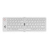A wireless foldable keyboard in white, featuring a compact design and a small logo on the side.