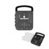 A compact black 22 in 1 hand tool set in a transparent case, featuring various tools and a branding logo.