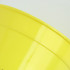 A yellow plastic stadium cup with a smooth surface and a simple design, featuring a logo.