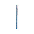 A blue Puzzle Maze Pen with a transparent barrel and a clip, featuring a logo on the side.