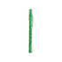A green pen featuring a transparent body with a maze design and a clip for easy attachment.