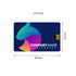 A credit card-sized Type-C flash drive with a vibrant design and a logo, featuring dimensions of 83mm x 51mm.