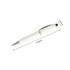 A white metal pen with silver accents and a black stylus tip, measuring 140mm in length and 15mm in diameter.