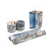A 3D Flips Cylinder Magic Cube featuring a mix of grey and blue with photographic designs on its faces. It includes multiple connecting pieces and a logo.