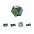 A 3D Flips Diamond Magic Cube in green and blue, featuring various geometric shapes and a logo on the packaging.