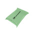 A green self-sealing plastic mailing bag with a logo and text.