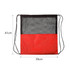 A red and black drawstring mesh backpack with dimensions of 41cm by 39cm and a visible logo.