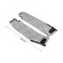 Two grey cut resistant sleeves with black trim, measuring 450mm in length, displayed side by side.