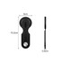 A plastic magnetic phone holder for laptop in black with dimensions marked: 15.2 cm height, 6 cm width, and 0.6 cm depth.