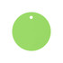 A round, green anti-spike drink cover with a hole for easy attachment.