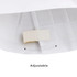 A white disposable non-woven kids chef hat with an adjustable feature on the inside. It includes a visible logo.