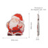 Acrylic magnetic clip in the shape of a smiling Santa Claus, predominantly red and white, measuring 6cm wide.
