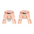 A stainless steel champagne stopper in rose gold, featuring a sleek design with a circular top and a silicone seal.