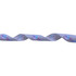 A satin polyester ribbon featuring full-colour prints in shades of purple and blue, with a logo design.