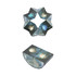 A multicoloured 3D Flips Puzzle Disc Magic Cube featuring starry and planet-themed designs, assembled in a star shape.