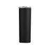 A drink bottle in matte black, featuring a U-shaped design, double wall insulation, and a clear lid.