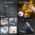 A 60W charging cable in black, featuring a bottle opener and phone stand, alongside images of its various uses and a logo.