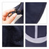 A navy blue baseball cap with a neck flap featuring a toggle for adjustment and water-resistant details.