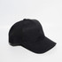 A black ripstop strapback baseball cap featuring a logo, with a curved brim and structured crown.