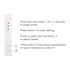 A white digital thermometer with buttons for settings and temperature unit adjustments. Features three indicator dots.