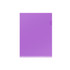 A4 L-shaped open folder in vibrant purple, featuring a rounded edge and a branding logo.