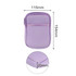 A drink bottle pouch in a soft lavender colour with a zip closure and front pocket. Features dimensions of 115mm by 154mm.