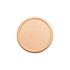 A round wooden coaster in a natural wood finish, featuring a smooth surface and a raised edge.