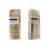A bamboo hair styling tool set in clear packaging, featuring a comb and brush, showcasing natural wood tones.
