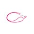 A pink 4-in-1 charging phone lanyard with a white attachment and a clip for secure holding.