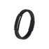 A double-row braided leather bracelet in black, featuring a sleek metal clasp and a polished surface.