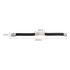 A multi-layer leather bracelet in black featuring a silver clasp, measuring 220mm in length and 14mm in width.