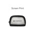 A waterproof transparent cosmetic bag with a black and clear design, featuring a logo on the front.