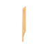 A bamboo rat tail comb in a light natural wood colour with fine teeth and a tapered end. It has a simple design.
