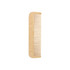 A fine-tooth bamboo comb in a light beige hue, featuring evenly spaced teeth and a smooth finish.