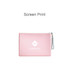 A pink silicone cosmetic pouch with a zip closure and a logo on the front.