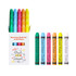 A box of 20 dust-free chalk sticks in various colours, including yellow, green, blue, and pink, with branding visible.