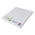 A white sticky note pad with a decorative leaf design and branding in one corner.
