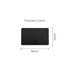 A black metal business card with dimensions of 85mm x 54mm and a thickness of 0.8mm. It features a logo.