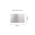 A stainless steel business card with a brushed finish, measuring 85mm by 54mm and 0.8mm thick.